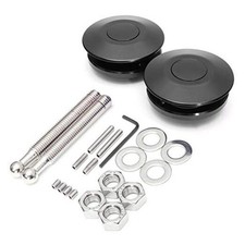STETION Quick Latch Hood Pins Universal 2 Pack 2.44" Diameter 2 Pack-Black
