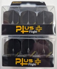 Black ROBSON PLUS Standard Wide No.2 Dart Flights: 2 SETS OF 3