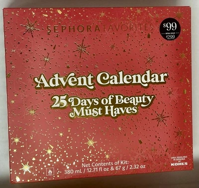Sephora Favorites Advent Calendar 25 Days Of Beauty Holiday LIMITED Edition 2025