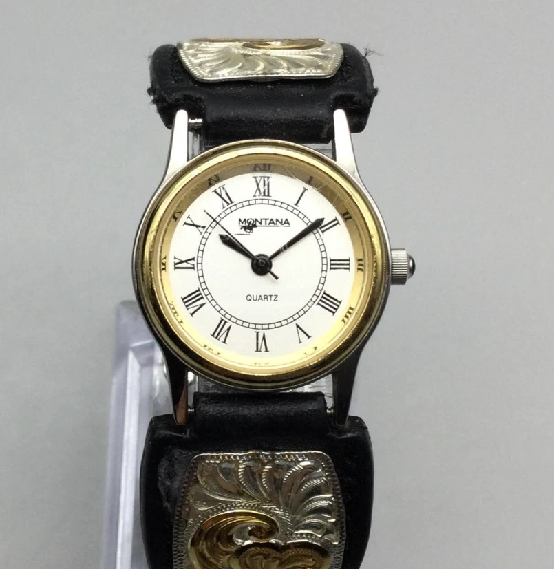 Reloj Montana Silversmiths Mujer 25mm X5030 Western Correa Cuero Batería Nueva Foto 2 de 4