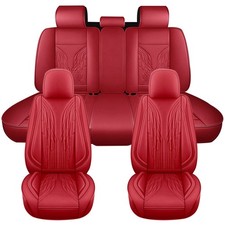 For Kia Car Seat Cover Leather Full Set 5 Seat Front Rear Pad Protectors Cushion