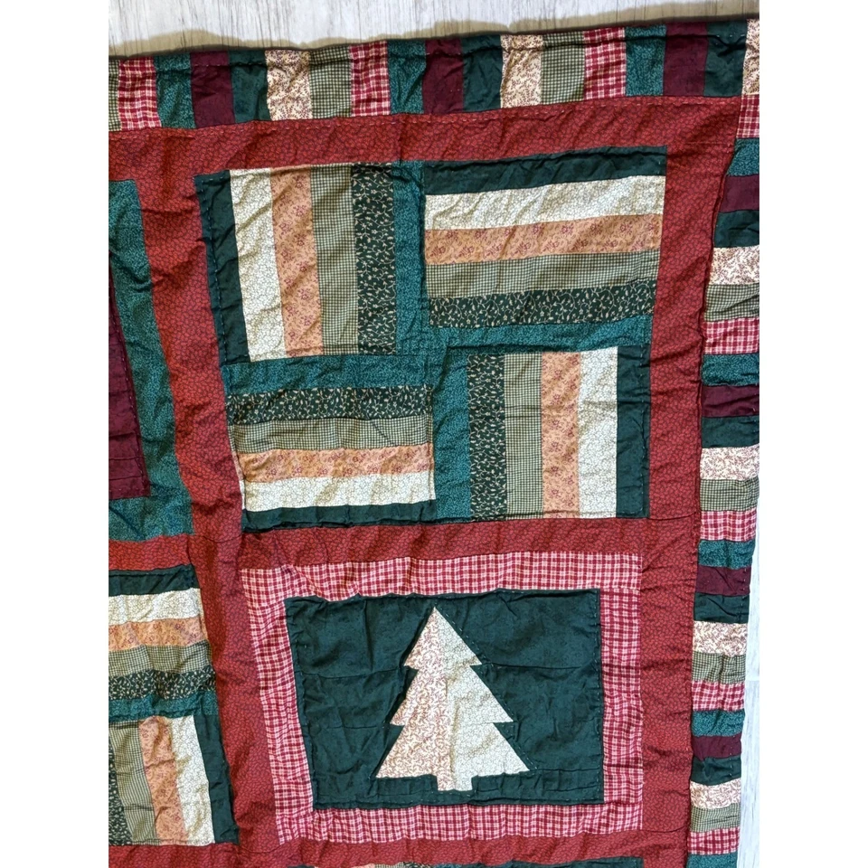 Manta acolchada vintage para árbol de Navidad o colgante rústico granja Foto 2 de 4