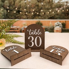 Wedding Table Numbers 1-30, Wooden Table Numbers For Wedding Reception Decora...