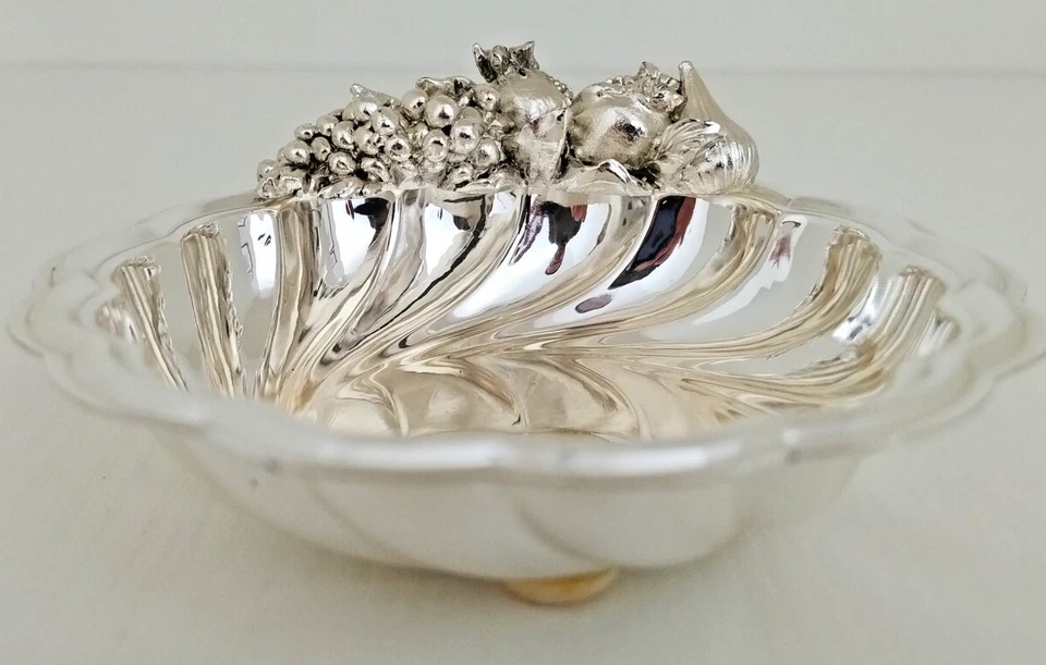 Posacenere Piccolo in Argento 1000 Placcato Silver Plated Made in Italy Buono - Immagine 4 di 4