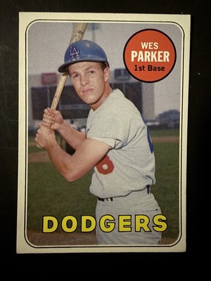 1969 Topps Wes Parker #493 White Letter Variation Dodgers Rare Vintage Card