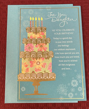 Happy Birthday Greeting Card  Envelope  For You, Daughter