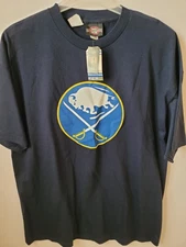 NEW Men's XXL Old Time Sports NHL Buffalo Sabres Hockey Black T-Shirt Vintage