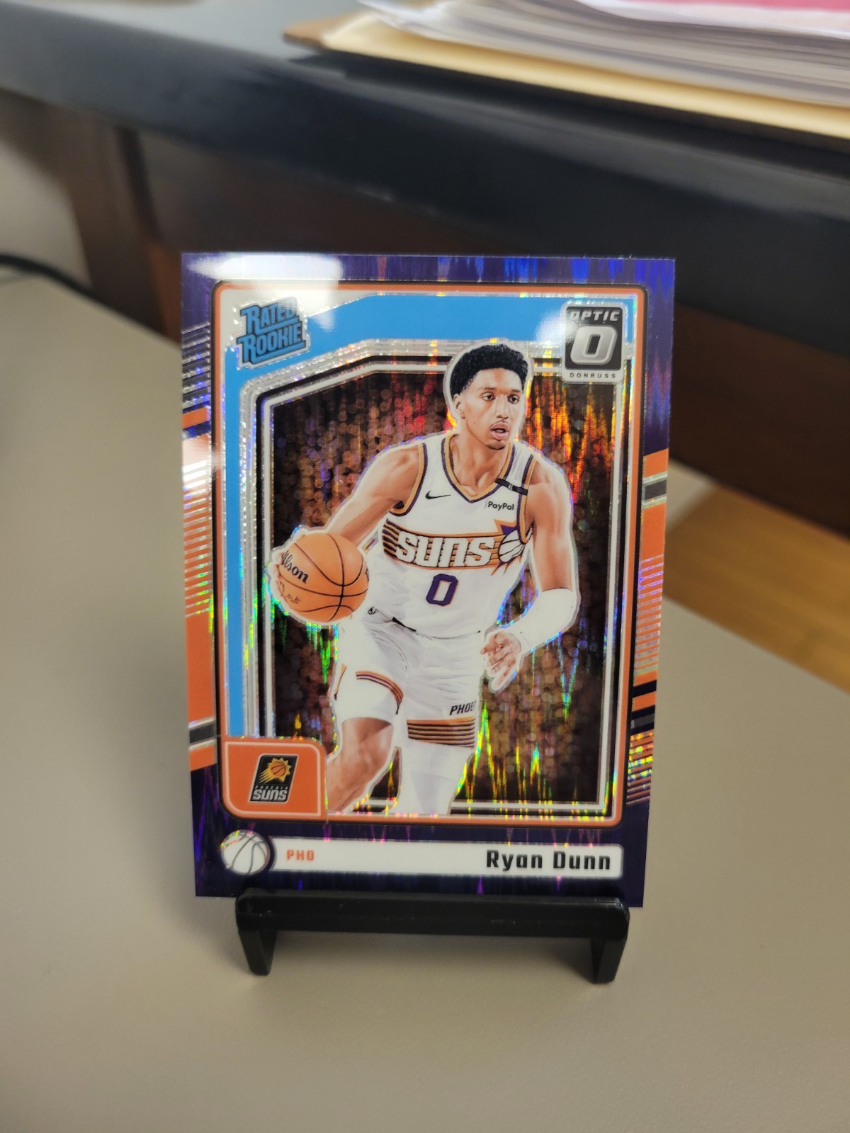 2024-25 Donruss Optic Ryan Dunn Purple Shock Prizm Rated Rookie #279