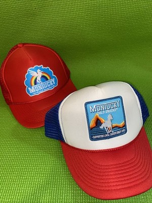 2 Montucky Cold Snapback Caps Rope Trucker Hats Red & Red White & Blue