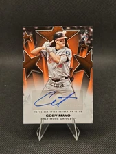 2025 Topps Series 2 Coby Mayo Baseball Stars RC Auto Rare Orange Foil SSP /25