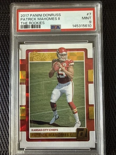 2017 Panini Donruss the Rookies Patrick Mahomes II #7 PSA 9