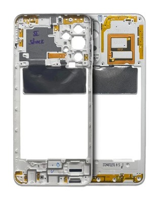 Mid-Frame Housing Compatible With Samsung Galaxy A22 4G (A225 / 2021) (White)