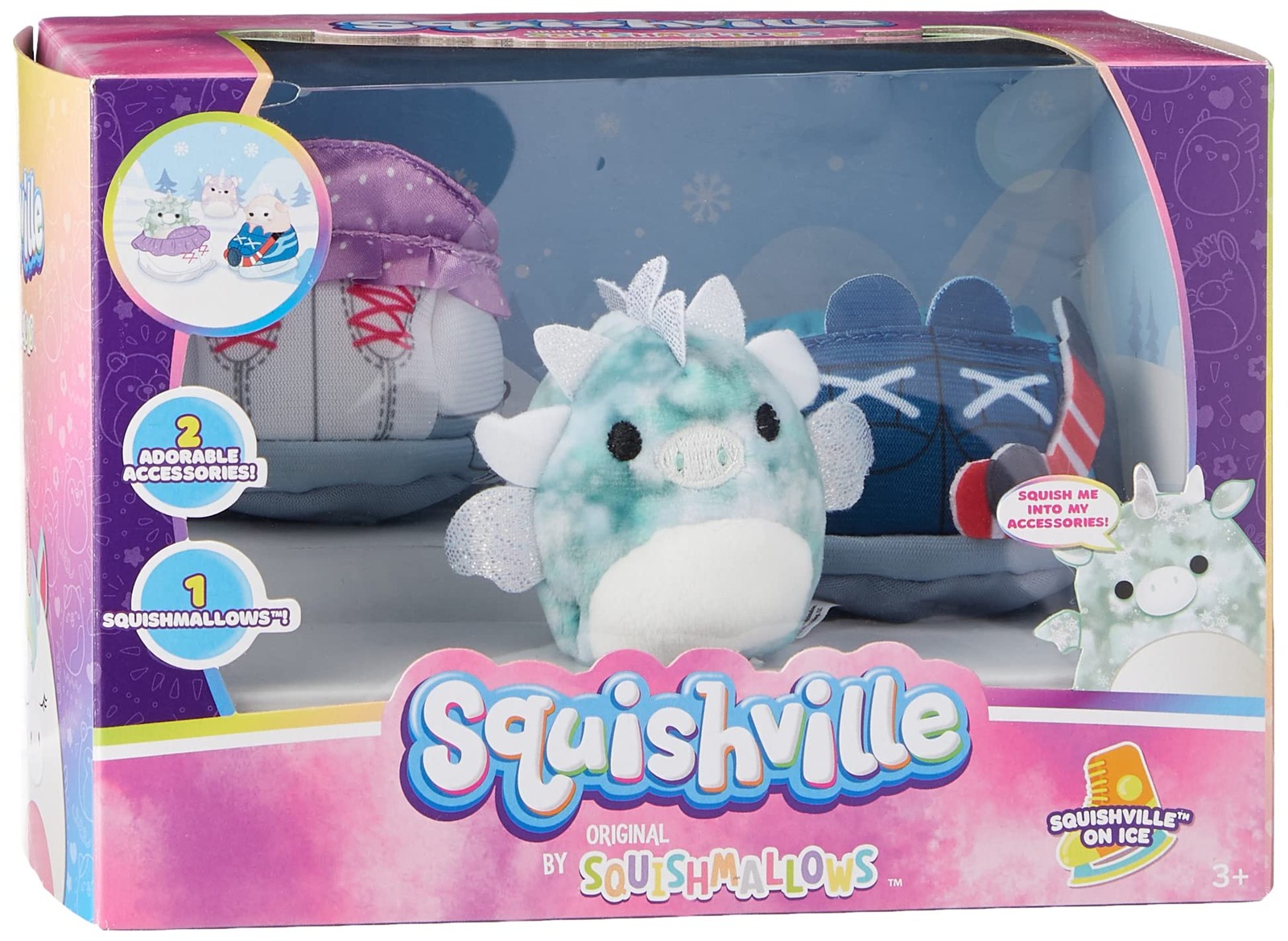 Squishville SQM0318 Ice Accessory Set Plush Toys for Kids, Multicolor, 2 Inch Sq