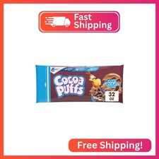 Cocoa Puffs, Chocolatey Breakfast Cereal, Made with Whole Grain, 32 oz Resealabl