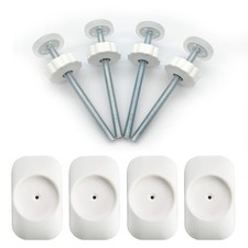 Baby Gate Extender Extention-4 Pack M8 8MM and Pet Safety Stair White
