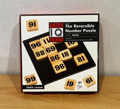 The IQ Test - Reversible Number Puzzle - Level Extrem - Wendezahlen Puzzle Holz