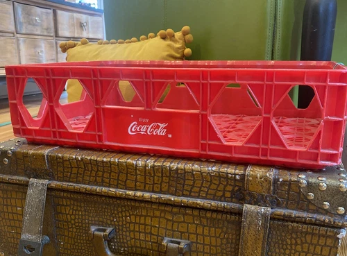 Vintage Coca-Cola Red Plastic Coke Bottle Crate / Advertising Carrier