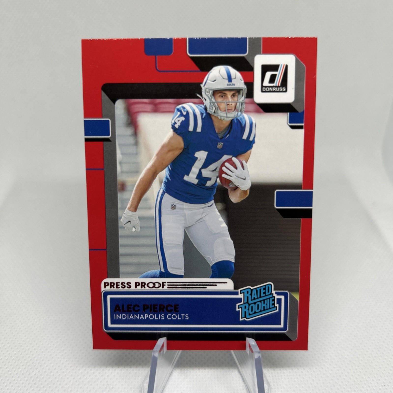 2022 Panini Donruss - Rated Rookie Alec Pierce #321 Press Proof Red (RC)