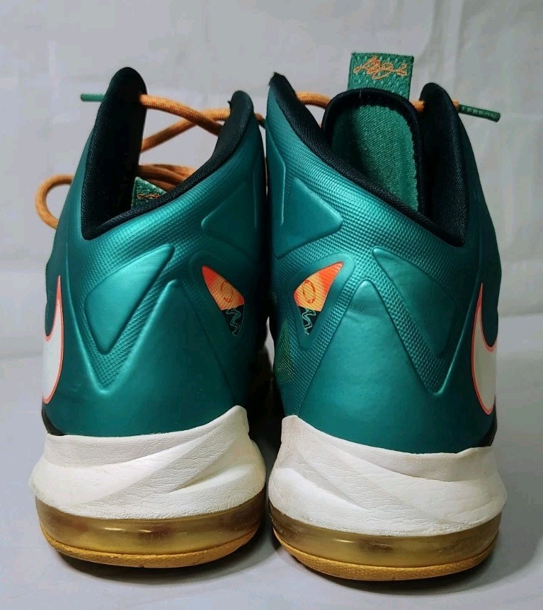 Nike LeBron 10 Atomic Teal White Orange Sneakers Urban 