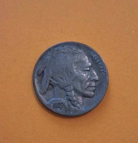 1927 D Buffalo Nickel US Coin - Denver Mint - VF Very Fine 1927D