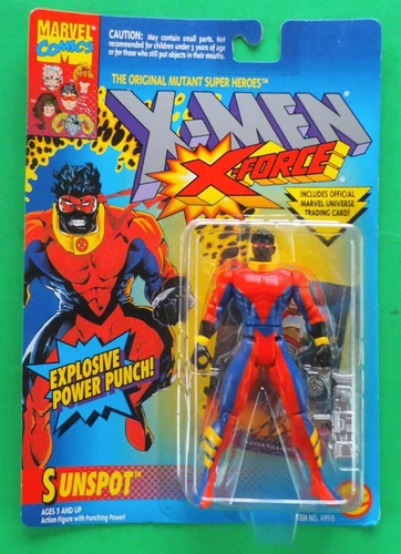 Vintage 1994 Toy Biz Marvel X-Men X-Force Sunspot Action Figure FREE SHIPPING