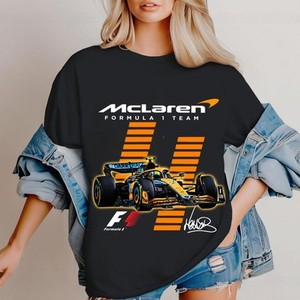 McLaren F1 Team Replica T-Shirt – Lando Norris #4 Design, 100% Synthetik, Für Fans & Rennsport-Enthusiasten