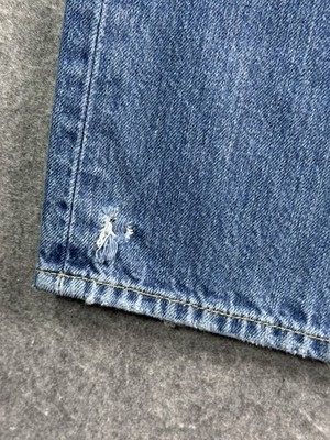 True Religion Bootcut Jeans Mens 34x33 Blue USA Flap Pocket Flare