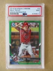 2018 Bowman Chrome MIKE TROUT Green Refractor Card 70/99 PSA 9 Anaheim Angels