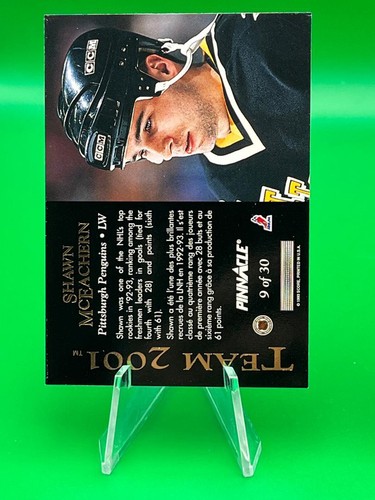 1993 Pinnacle Team 2001 French Hockey #9 Shawn McEachern Pittsburgh Penguins - Picture 2 of 2