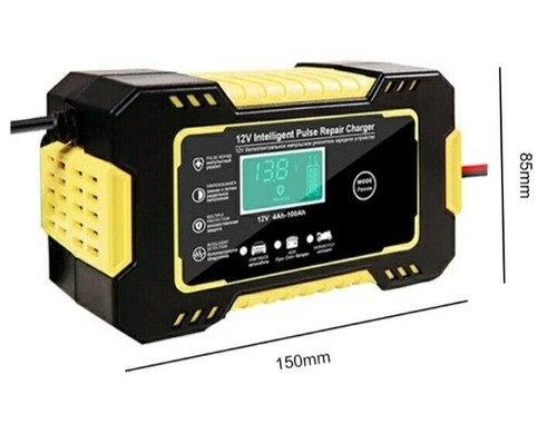 Caricabatteria Automatico 12V 6A Ripara Impulsi Auto Moto Camion Barca AGM - Imagen 3 de 7