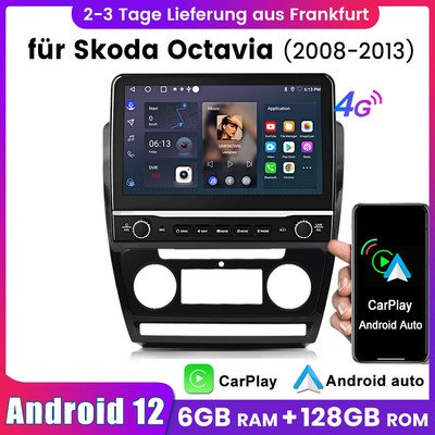 Car Intelligent Systems 4G CARPLAY AUTO Für Skoda Octavia Ii 2008-2013 Autoradio