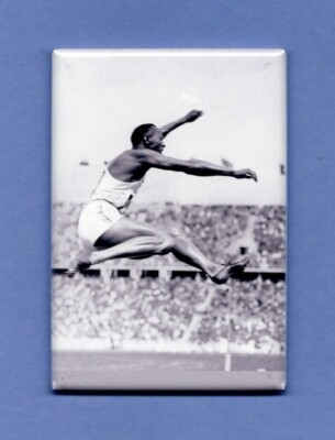 JESSE OWENS *2X3 MAGNET* OLYMPIC GOLD MEDALIST ATHLETE BERLIN GAMES SPRINTER MI