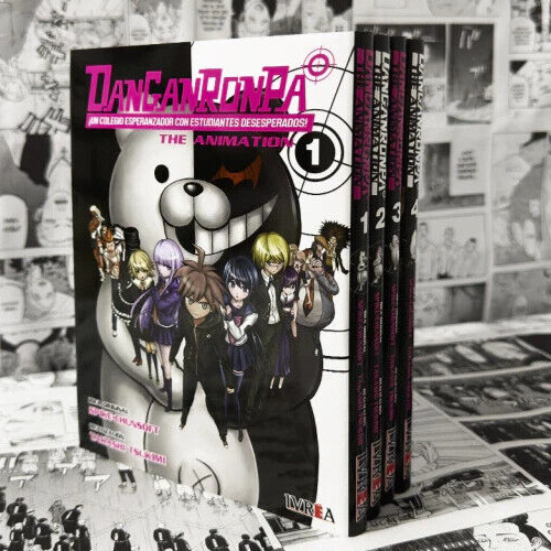 Manga en Español. Danganronpa La Animación 1 al 4 Serie Completa. Ivrea. Nuevo