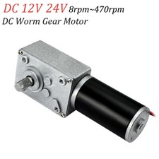 Ingranaggio a vite senza fine motore DC12V 24V motoriduttore autobloccante 12RPM-470RPM