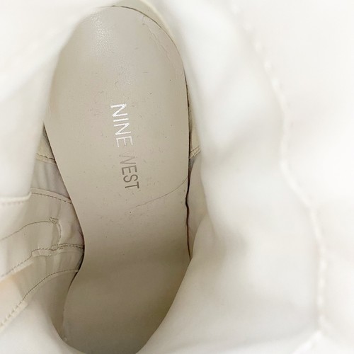 NINE WEST Women’s Trike Ivory Ankle Boots NEW Size 8.5 Studded Detail - Picture 9 of 12