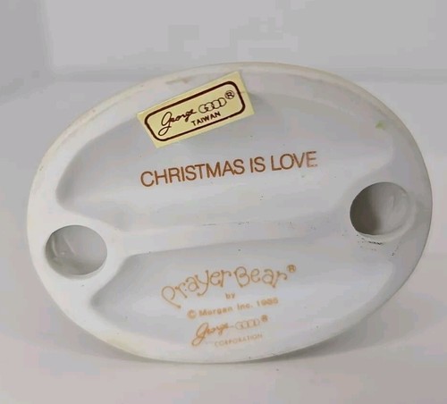 Figura de oso de oración "Navidad es amor" de George Good 1985 - Imagen 7 de 7