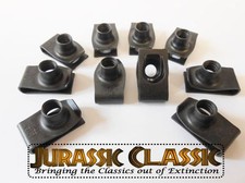 Ford 1946-80 10pk 5/16-18 clips de guardabarros extruidos tuercas en U capó carrocería panel consola