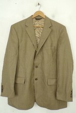JOS A BANK Mens Size 44R TAn Tweed 100 Wool Blazer Sport Coat Jacket