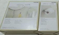 2PACK Allen Roth Harlow - Towel Ring  Toilet Paper Holder - Chrome Finish