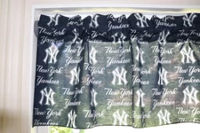 New York Yankees Baseball Sports Team Window Valance/Curtain 58" Wide