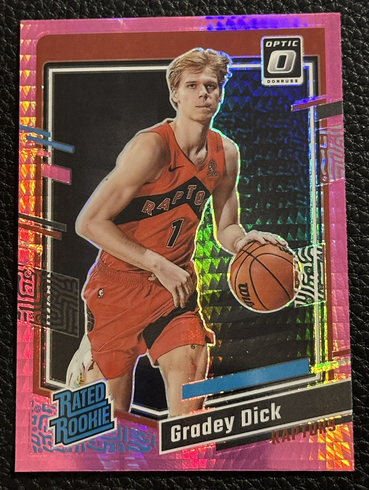 2023-24 Donruss Optic Basketball Gradey Dick Pink Hyper No. 212 Toronto Raptors