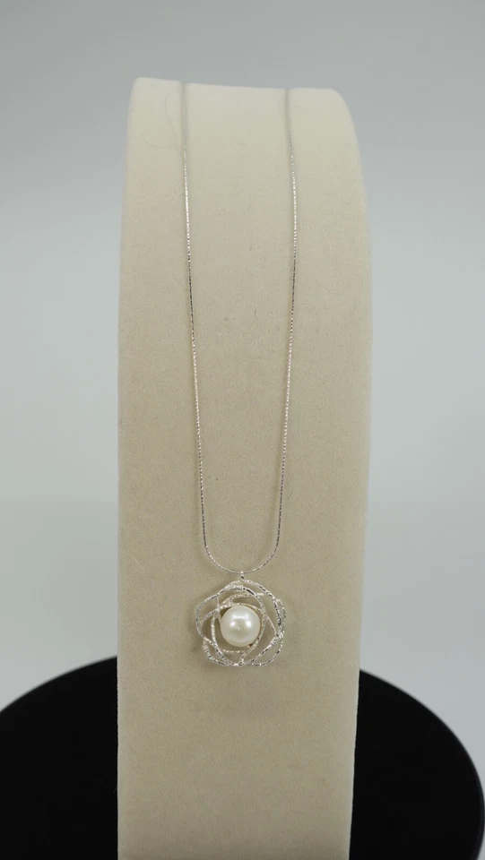 Collar Estate Diseño Original Perla y Plata de Ley de Israel Foto 2 de 4