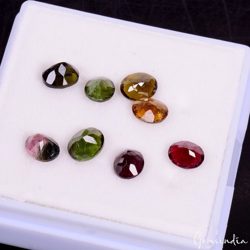Certified Natural Multi Tourmaline Oval Shape Loose Gemstone Lot 6x5 MM 4.8 CT - Picture 8 of 8