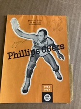 1953-54 Phillips 66ers Basketball media guide Autographs