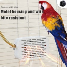 Bird Heater For Cage Bird Heat Lamp Metal Chew-Proof For Lizards Snake Macaw