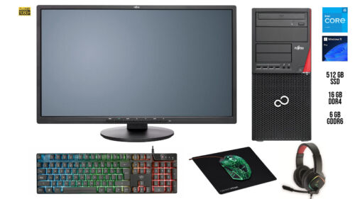 Pakiet komputerów do gier Esprimo P756 16GB DDR4 512GB SSD i5 6. generacji GTX 1660 Windows 11 - Zdjęcie 1 z 6