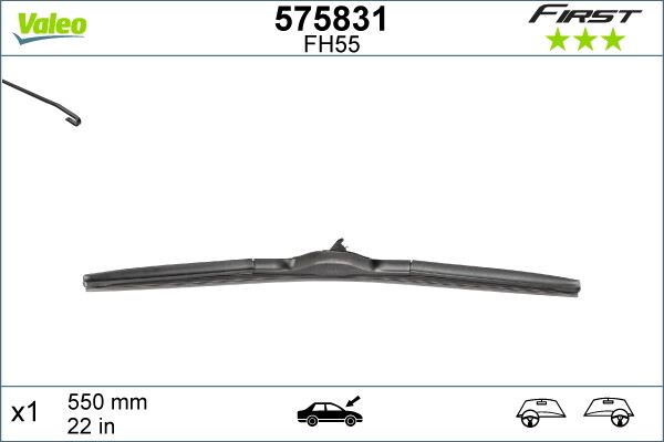 Valeo 575831 Wischerblatt FüR Hyundai, Lexus, Mazda, Subaru, Toyota-image