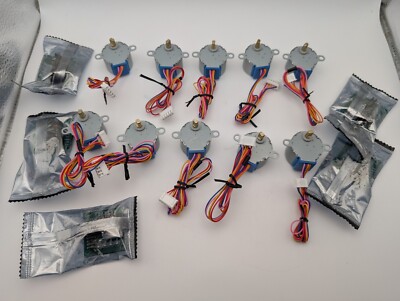 10x DC 5V 4-Phase 28BYJ-48 DC Stepper Motor And  10x ULN2003 Driver Test Board