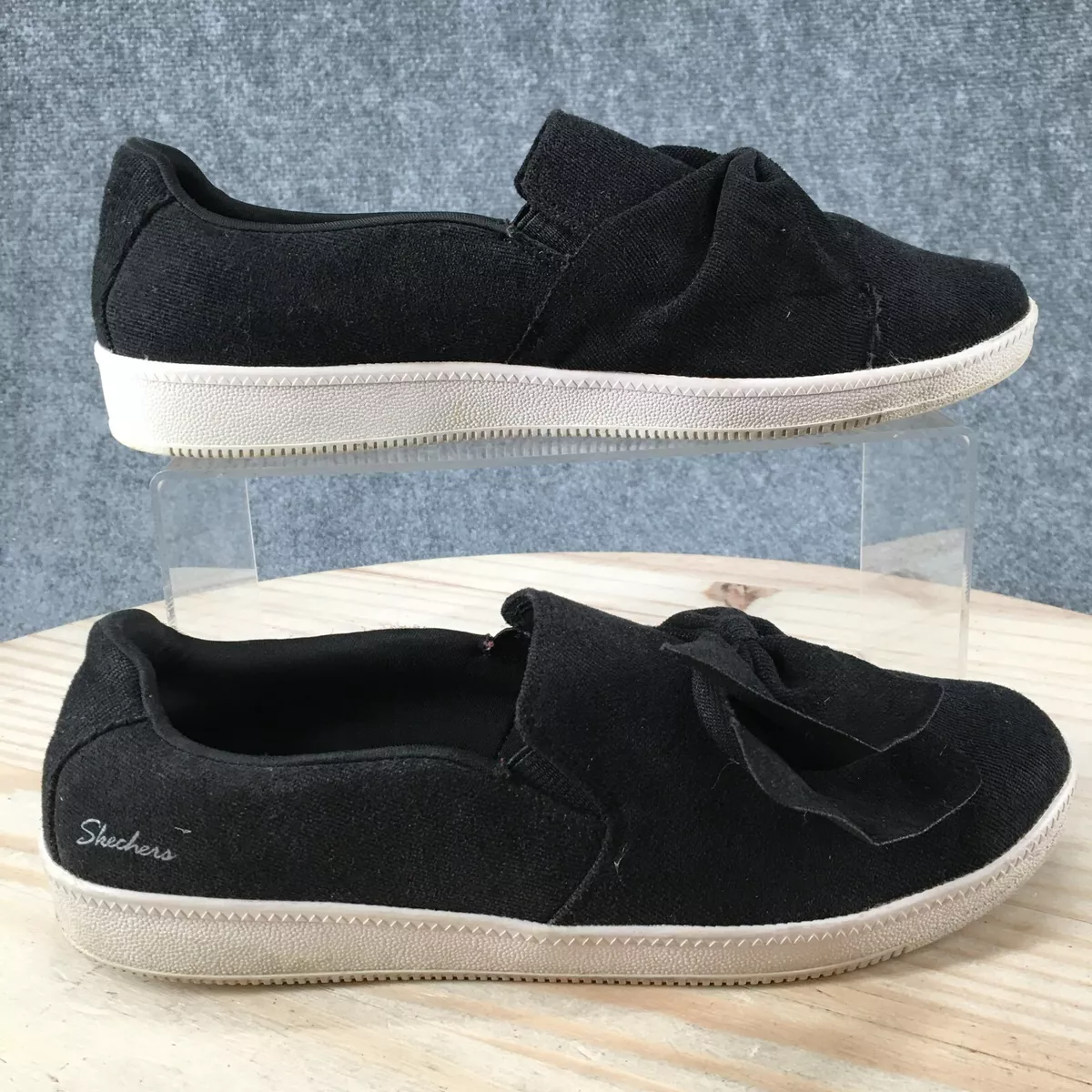 Skechers jersey bow cheap slip on shoes