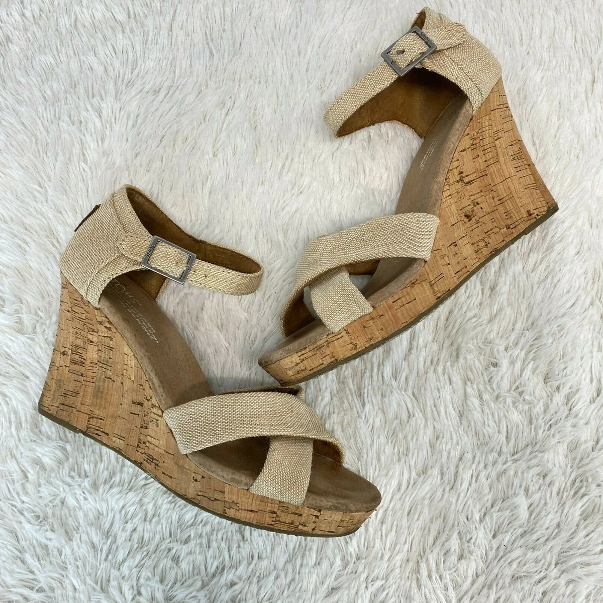 Toms tan best sale wedges